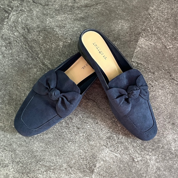 Blue vegan suede mules, flats, 8.5, NWOT. - Picture 9 of 14